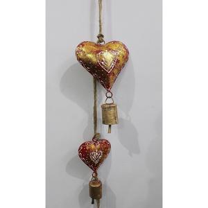 Decoración de Pared de Corazón de Metal Galvanizado Estilo Boho, Decoración Rústica para Patio de Estilo Campestre, 65 cm de Largo, Juego de 5 Piezas, Decoración de Corazón de Estilo Artístico - Product Image 3