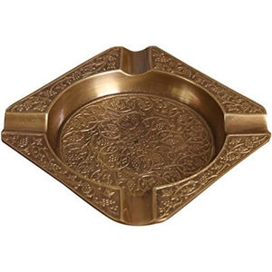 Cenicero de Latón Macizo de Alta Calidad, Hecho a Mano, Grabado, Redondo, de Metal, para Cigarrillos, con Diseño Ornamentado de Estrella, Decoración para el Hogar a Buen Precio - Product Image 2