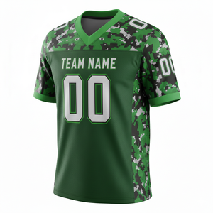 เสื้อฝึกซ้อมอเมริกันฟุตบอลแบบกำหนดเองสำหรับผู้ใหญ่ แขนสั้น ระบายอากาศได้ดี มีไซส์พลัส คอวี ผลิตจากโพลีเอสเตอร์ 100% - Product Image 3