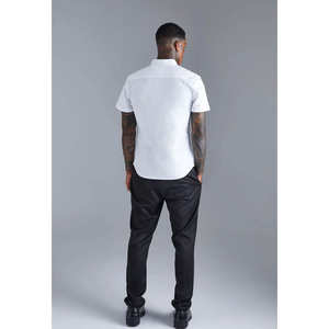 Chemises décontractées pour hommes, anti-boulochage, automne, taille 3XL, manches courtes, coupe ample, tricot, col boutonné simple, uni - Product Image 4