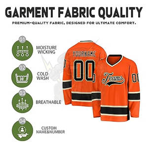 Jersey de Hockey sobre Hielo, Nuevo, Alto Rendimiento, 100% Poliéster, Costuras Profesionales, para Hombre, Mujer y Jóvenes, Transpirable y Ligero - Product Image 3