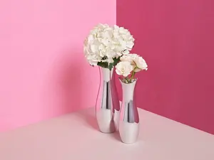 Vase à fleurs en fer noir mat, design côtier écologique, style d'intérieur luxueux, tendance mondiale, décoration de salon - Product Image 5