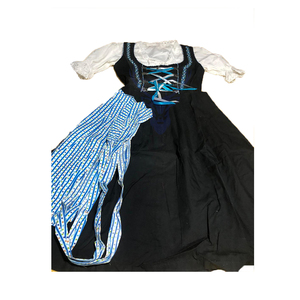 Oktoberfest dirndls กางเกงยีนส์ผ้าลูกฟูกสำหรับฤดูหนาวมีสไตล์ลำลองทรงสูงมีลายดอกไม้อัดแน่นหรูหราเล่นกีฬาน้ำหนักเบา - Product Image 1