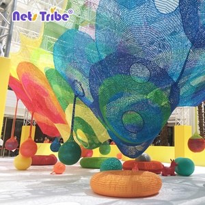 Kids Outdoor Climbing <strong>Net</strong> and Indoor Crochet Play Equipment | Handwoven Rope Playground Structure by Netstribe - Product Image 6