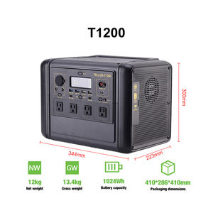 Inicio Emergencia 1200W 1024Wh LiFePo4 Estación de energía portátil de onda sinusoidal pura Fuente de alimentación para acampar - Product Image 2