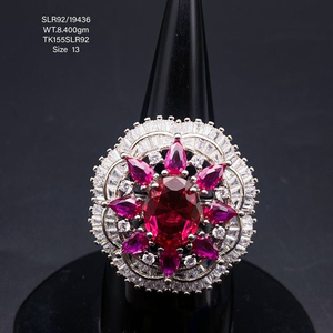 Anillo de joyería fina Anillos de banda de plata maciza Fabricación de circón azul Accesorios de joyería chapados en oro personalizados anillo Regalo de Navidad - Product Image 3