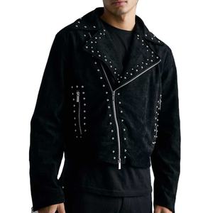 Veste en cuir suédé pour hommes chauds Tissu confortable lourd au toucher doux avec col montant Tous les modèles de marque - Product Image 1