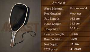 ตาข่ายจับและปล่อยด้วยมือทำจากไม้มีตะขอแขวนแบบยาวและลึกสำหรับตกปลาเทราต์ - Product Image 2