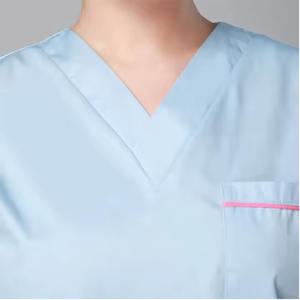 Anti-Wrinkle Soft Premium <b>Fabric</b> <b>Polyester</b> <b>Rayon</b> Spandex Washable Nursing Scrub Set for Women Nursing Scrub Uniforms 2025 - Product Image 3