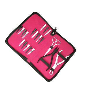 Nouvelle conception 2025, outils professionnels pour extensions de cheveux, ensemble de pinces à retirer les perles avec étui de luxe, matériau composite personnalisable - Product Image 1