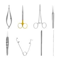 Kit d'instrument microchirurgical 8 pièces outils de précision en acier inoxydable vétérinaire pour Instrument médical de chirurgie pour petits animaux