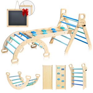 Ensemble de maison de jeu <span class=keywords><strong>en</strong></span> <span class=keywords><strong>bois</strong></span> pour tout-petits, <span class=keywords><strong>cabane</strong></span> de jeu pliable Montessori pour enfants, maison de jeu multifonctionnelle pour jeunes enfants - Product Image 1