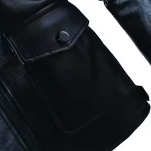 Veste en cuir de motard vintage d'hiver pour homme, en cuir de mouton personnalisé avec détails matelassés - Product Image 2