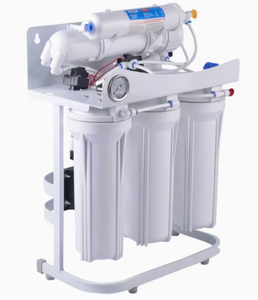 Système de purification d'eau électrique commercial R.O. à 7 ou 8 étapes, avec charbon actif, cadre et manomètre – NEUF - Product Image 1