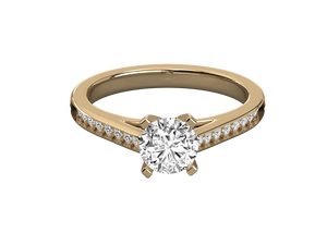 Joyería Fina, Diamante de Corte Brillante de 1 Quilate Cultivado en Laboratorio, Certificado IGI, Clásico para Boda, Chapado en Oro de 14K, Plata de Ley 925 para Mujer - Product Image 6