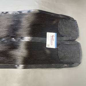 Nueva tendencia, extensiones de cabello de cola de caballo, cabello sin procesar, recto, precio al por mayor, fácil de colocar - Product Image 3