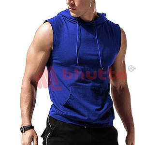 Meilleur design d'entraînement en coton sans manches à capuche avec débardeurs de sport de gymnastique grande taille personnalisés sans manches à capuche de gymnastique - Product Image 1