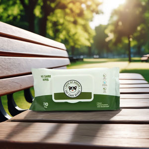 Lingettes nettoyantes pour pattes d'animaux et éliminateur de taches de larmes pour chiens et chats - Lingettes hypoallergéniques non parfumées, 100 feuilles par paquet - Product Image 1