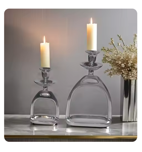 Candelabro de asta de mesa rústica, soporte votivo, candelabro de Metal con acabado dorado para suministros de iluminación decorativos para el hogar - Product Image 3