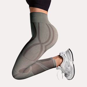 Shorts de yoga personnalisés sans coutures, taille haute, très élastiques, respirants, extensibles dans quatre directions, anti-odeur, vêtements de fitness pour femmes, 100% nylon 220g - Product Image 6