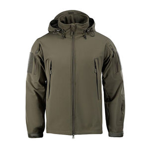 Veste Softshell pour homme avec logo personnalisé, automne, noire, avec technique de broderie de serviette, veste Softshell pour homme - Product Image 3