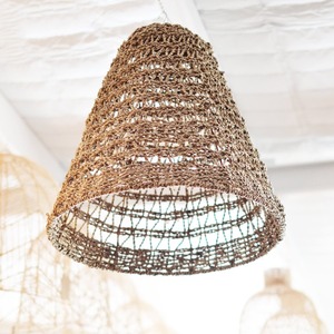 Prix le plus bas lustre en raphia naturel tissé pendentif jonc de mer suspendus lightshades exportation mondiale - Product Image 3