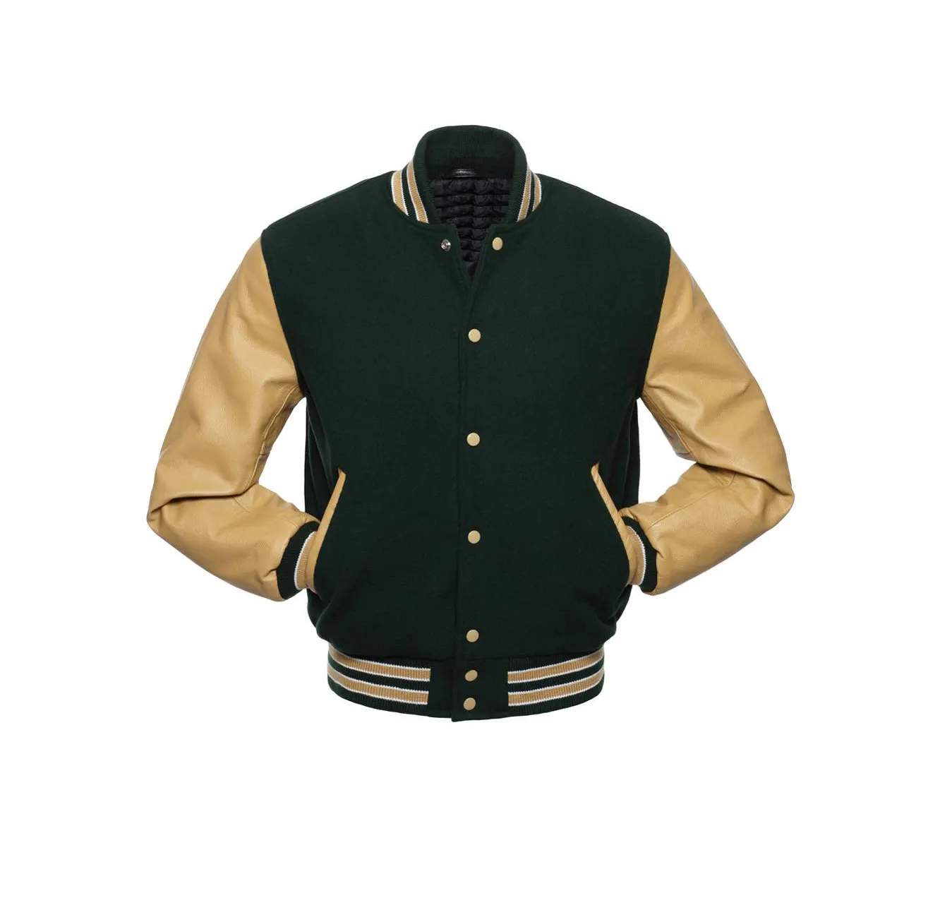 Nueva llegada al por mayor de dos tonos de alta calidad Varsity chaqueta a prueba de agua desgaste de la calle personalizado impreso Varsity chaquetas para hombres