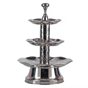 <b>Cup</b> Cake 3 Tier Decorative Item Used in Home Cake Tools Metal <b>Cupcake</b> Display Silver Color Well Polish by Decor impex - Product Image 1