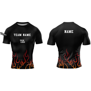 Rash Guard para equipo de rendimiento sublimado personalizado para entrenamiento de artes marciales entrenamiento de gimnasio - Product Image 6