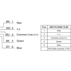 Lumière indicatrice LED Di-Soric, 1,2 W, 24 V CC, IP65, blanche, dôme en plastique, connecteur M12, utilisation sur panneau de commande, durable, garantie de 2 ans - Product Image 3