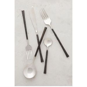 Nouveau design 2024 nouveauté noir métal mat argenterie concepteur couverts dîner cuillère fourchette couteau 304 couverts en acier inoxydable - Product Image 1