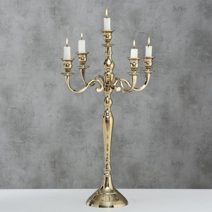 Vintage New Arrival Hot Sale Metal Aluminum <b>Candelabra</b> 5 Arm Candle Holder Gold Finished Customized Size Wedding Table Decorate - Product Image 6