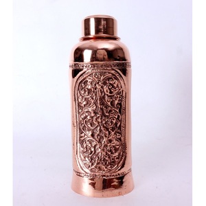 Stylish Handmade Copper Water <b>Bottle</b> Unique Design High Quality Copper Water <b>Bottle</b> for Home and <b>Traveling</b> use - Product Image 5