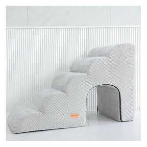 [AllmioPet] 3 in 1 Cave Style Pet <b>Stair</b> 5 Step Gray AMP C5 GR Indoor <b>Dog</b> Cat Steps Puppy Kitten Senior Pet Furniture Access - Product Image 2