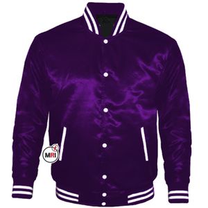 2023 personnalisé Satin sport coupe-vent Bomber veste pour hommes brodé Sublimation impression support pour extérieur basket-ball hiver - Product Image 5