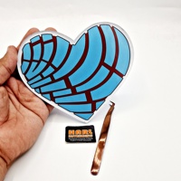 HARL Plateau magnétique en acrylique pour extensions de cils, design cœur, écologique, avec pinces et bandes magnétiques, fournitures pour outils de beauté