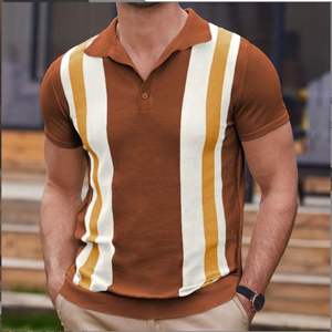 Polo pour homme de qualité supérieure, matière douce et respirante, taille plus, coupe ample et décontractée, logo minimaliste, tendance actuelle - Product Image 3
