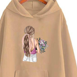 Sweat à capuche à col rond surdimensionné pour femmes Sweat-shirt grande taille avec broderie de logo personnalisé pour la saison d'hiver - Product Image 2