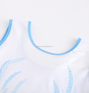 Leotardos de gimnasia sin mangas de primera calidad y gran oferta para niñas Diseño de llama de alta calidad con logotipo personalizado HECHO DE LICRA suave - Product Image 3
