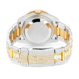 Reloj de Moda con Incrustaciones de Moissanita, Diseño Audaz con Diamantes VVS, Reloj de Cuarzo para Hombre con Esfera de Acero Inoxidable y Cristal Revestido - Product Image 6