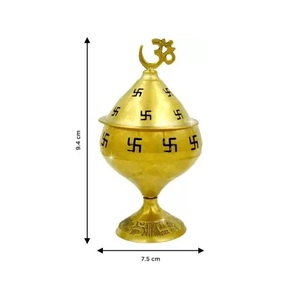 มาตรฐานทองเหลืองด้านบน diya omkareshwar akhand diya ทําจากทองเหลืองสําหรับบ้านและโคมไฟน้ํามันวัด diya จากผู้ผลิตอินเดีย - Product Image 6
