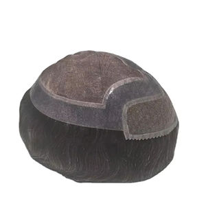 Peluca de Cabello Humano 100% con Frente de Encaje Mono, Parches de Tupé, Prótesis Capilar Taz, Alta Calidad BD - Product Image 5