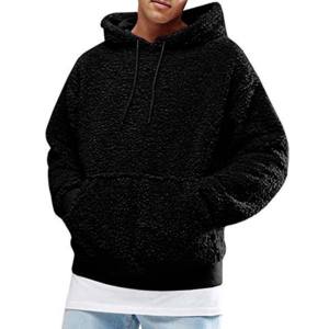 Good Fabric New Arrival Customized <b>Sherpa</b> Fluffy Fleece Winter Oversized <b>Hoodie</b> Sweatshirts Heavyweight Thick Fur Pullover <b>Men's</b> - Product Image 6
