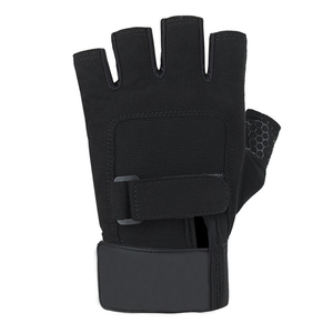 ถุงมือออกกำลังกายเต็มฝ่าเท้าสำหรับผู้ชายผู้หญิง, ถุงมือหนังระบายอากาศได้พร้อมสายรัดข้อมือสำหรับยกน้ำหนักกีฬากลางแจ้ง - Product Image 2