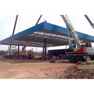 Long Span Design Steel Structure Roof Shed Toll Gas Station