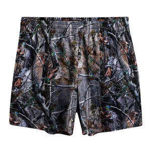 Pantalones cortos de baloncesto de camuflaje para hombre con estampado de sublimación personalizado 100% poliéster 5 pulgadas entrepierna cintura media rasgada informal sólido - Product Image 3