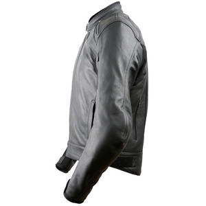Chaqueta de cuero de cordero genuino negro para hombre de moda de alta calidad ODM para hombre chaquetas de cuero hechas en la industria de Isha - Product Image 5