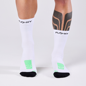 Floky Calza <b>Run</b> Up Medium Fluorescent Green/White L-XL 44-47 Sports <b>Socks</b> - Product Image 4