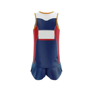 Uniforme de campo de pista sin mangas con impresión por sublimación personalizada al por mayor logotipo personalizado 100% poliéster transpirable de secado rápido unisex - Product Image 3