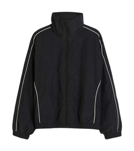High Quality 100% Nylon Lightweight Full Zip Oversized <b>Mens</b> Crinkle Windbreaker <b>Reflective</b> Stripes Nylon <b>Jacket</b> - Product Image 3